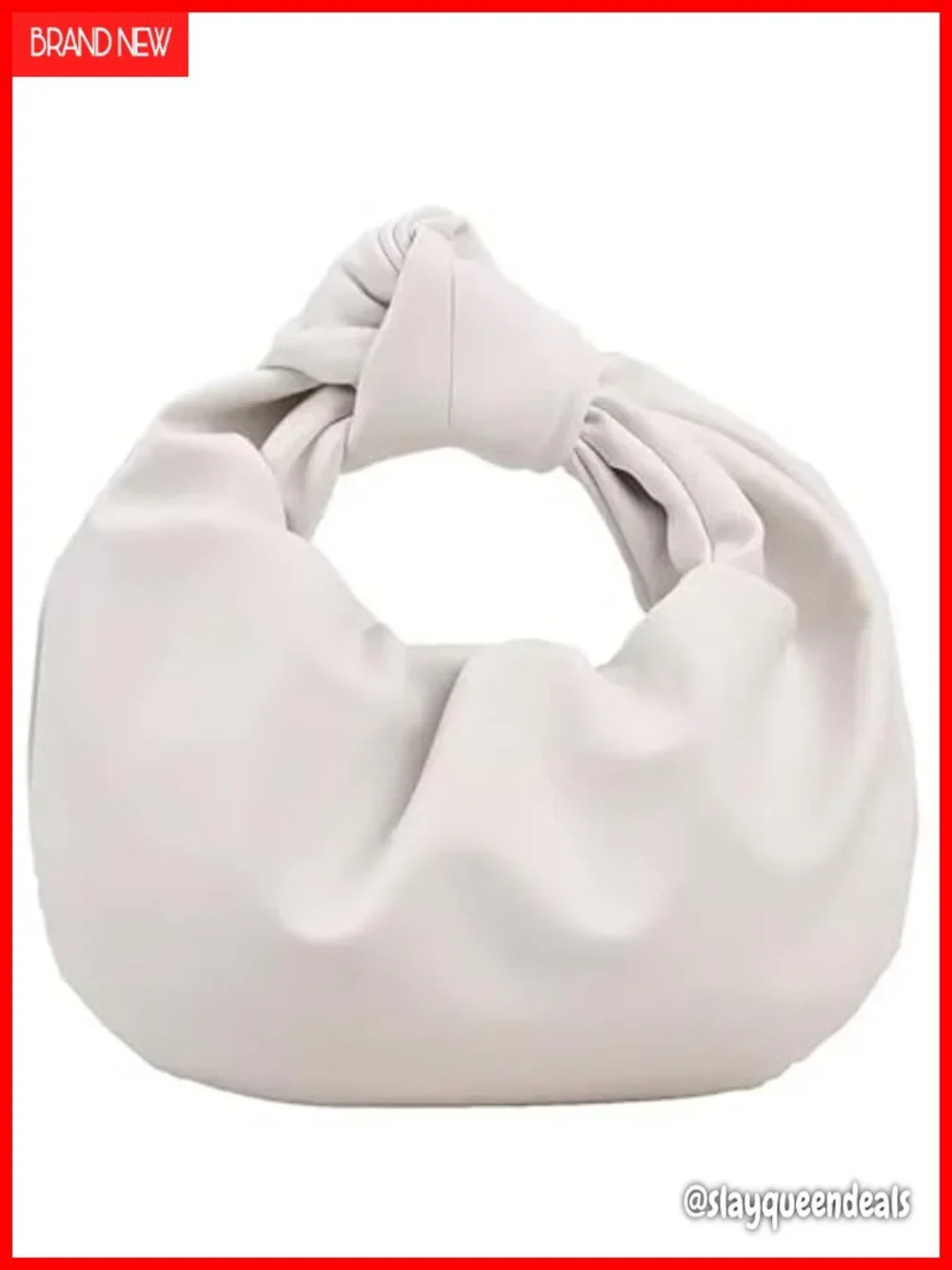 Ruched Clutch Purse for Women Faux Leather Hobo Handbag Wedding Guest Bag Party